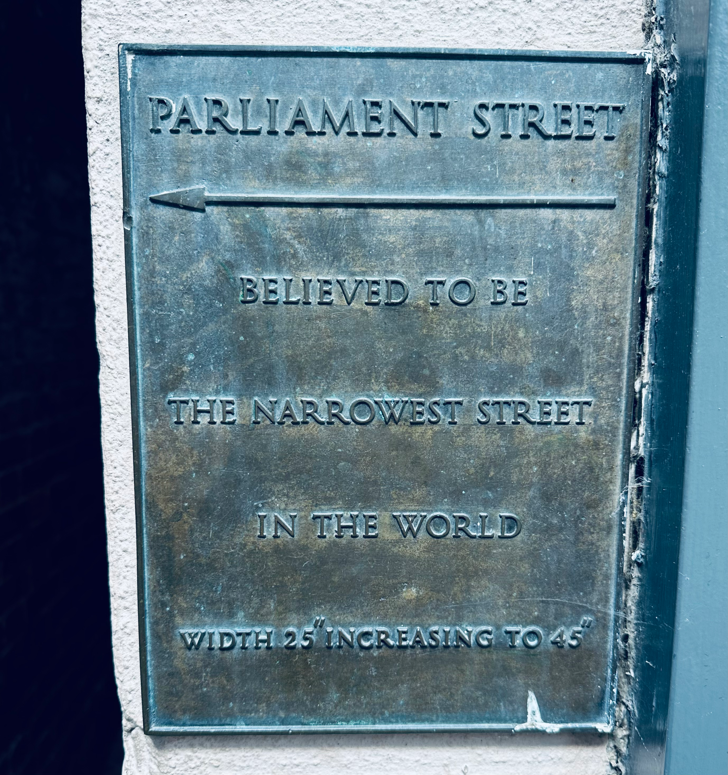 a Plaque Leads Down an Interesting Road in Exeter